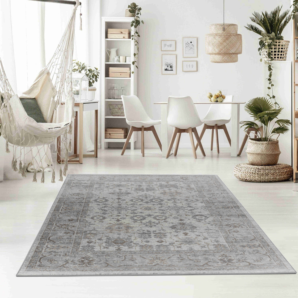 HomeRoots 506645 8 x 11 ft. Gray Oriental Rectangle Area Rug