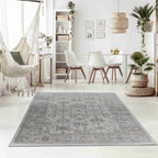 HomeRoots 506645 8 x 11 ft. Gray Oriental Rectangle Area Rug