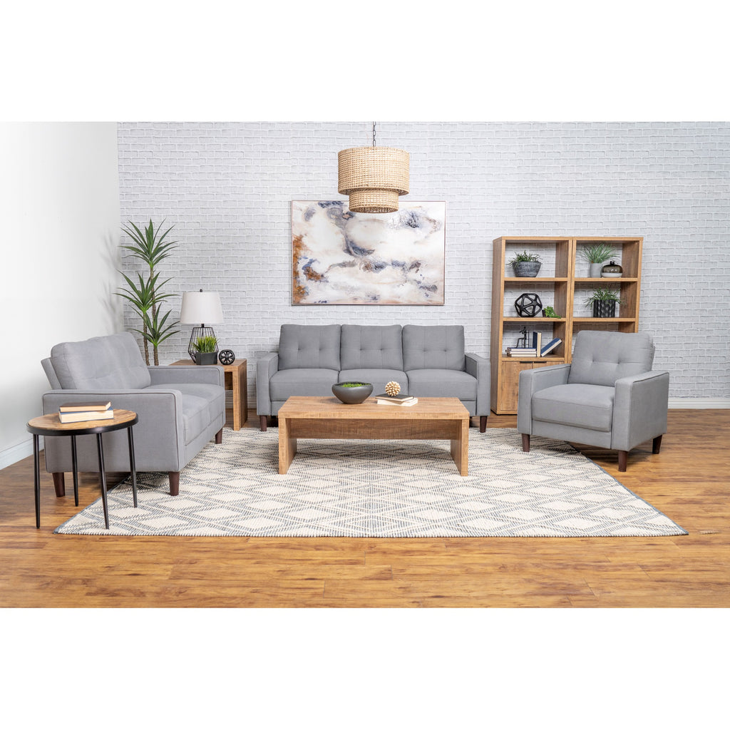 Coaster Bowen 3-Piece Sofa Set, Grey