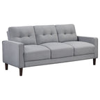 Coaster Home Furnishings Bowen Upholstered Track Arm Tufted Sofa Grey