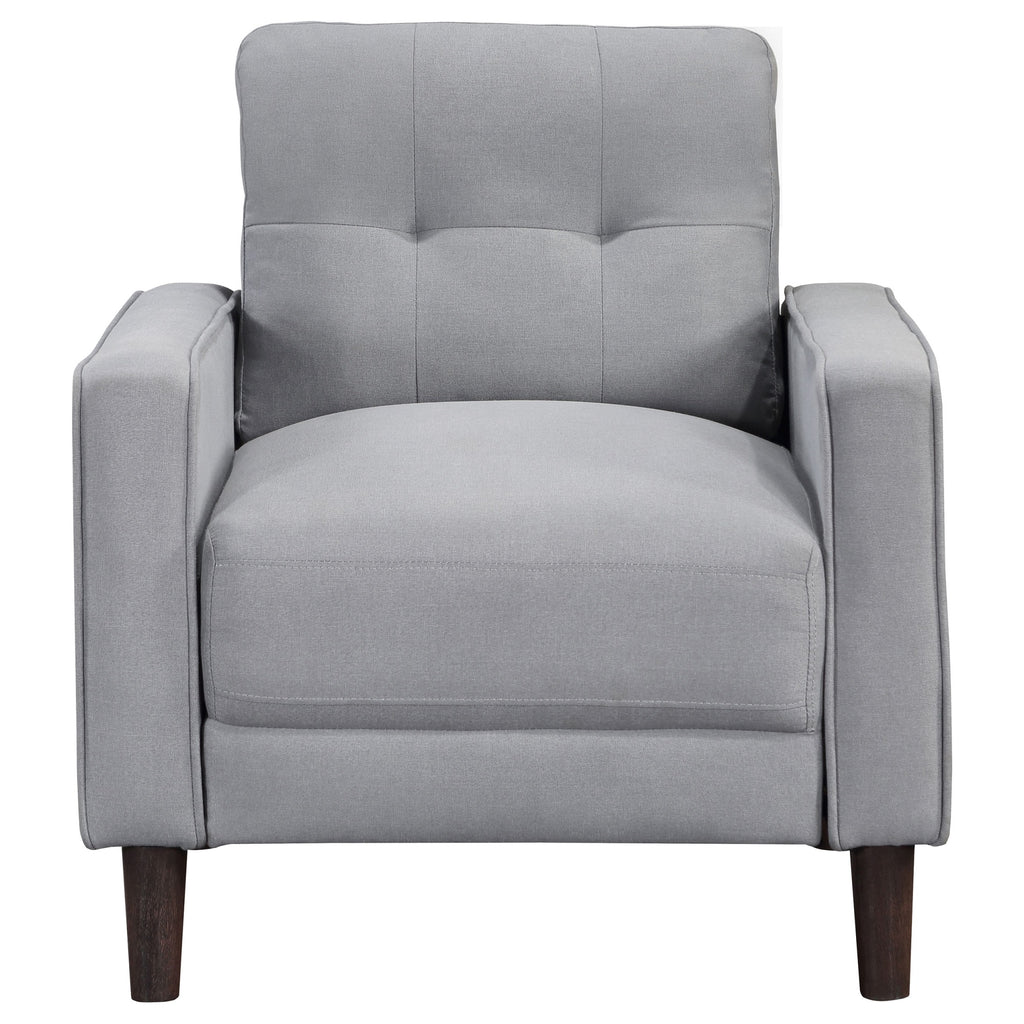 Coaster Home Furnishings Bowen Upholstered Track Arm Tufted Accent Chair Grey