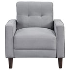 Coaster Home Furnishings Bowen Upholstered Track Arm Tufted Accent Chair Grey