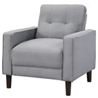 Coaster Home Furnishings Bowen Upholstered Track Arm Tufted Accent Chair Grey