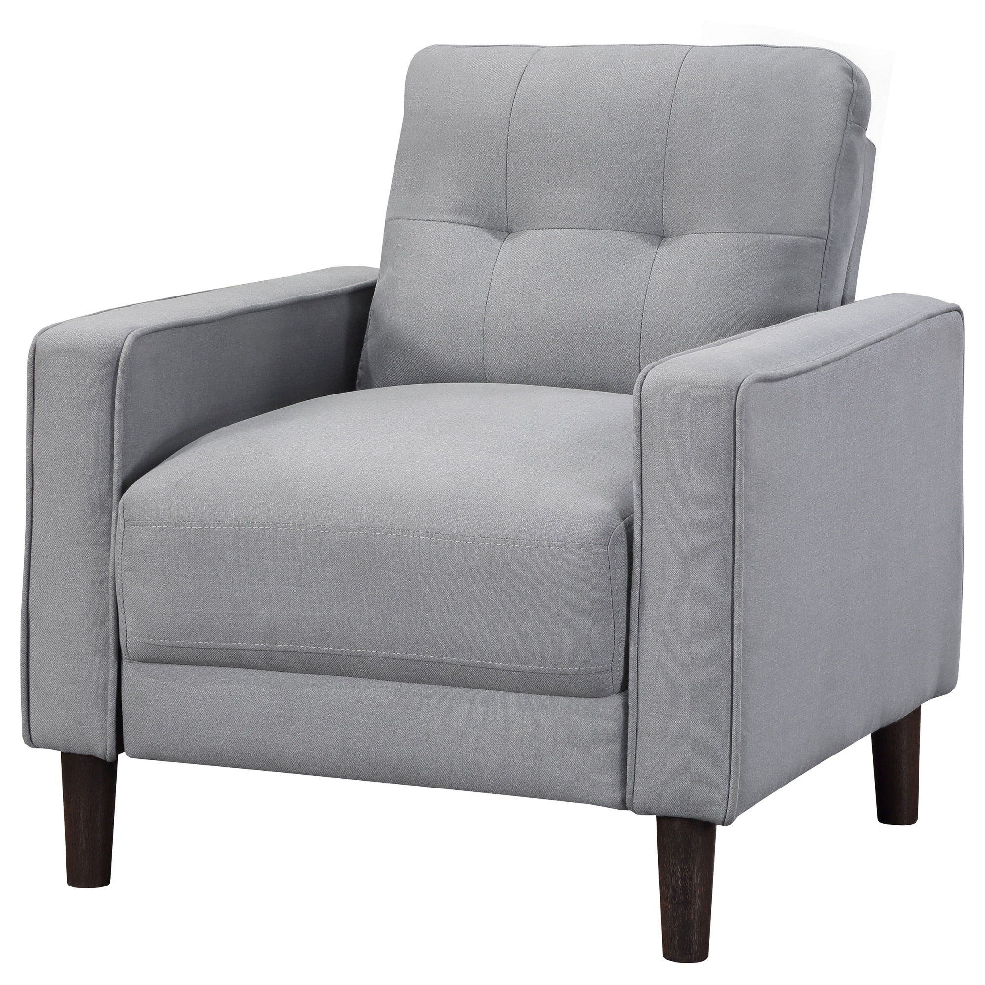 Coaster Home Furnishings Bowen Upholstered Track Arm Tufted Accent Chair Grey