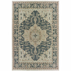 HomeRoots 506956 6 x 9 ft. Oriental Stain Resistant Indoor & Outdoor Rectangle Area Rug Grey