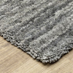 HomeRoots 507842 10 x 13 ft. Gray Shag Power Loom Stain Resistant Rectangle Area Rug