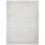 HomeRoots 507937 10 x 13 ft. White & Gray Oriental Power Loom Stain Resistant Rectangle Area Rug