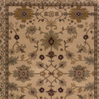 HomeRoots 508232 10 x 13 ft. Ivory Oriental Power Loom Stain Resistant Rectangle Area Rug