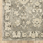 HomeRoots 508838 6 x 9 ft. Gray Beige Tan & Brown Oriental Power Loom Stain Resistant Rectangle Area Rug