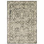 HomeRoots 508839 8 x 11 ft. Gray Beige Tan & Brown Oriental Power Loom Stain Resistant Rectangle Area Rug