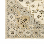HomeRoots 508860 10 x 13 ft. Beige Gray Tan & Brown Oriental Power Loom Stain Resistant Rectangle Area Rug