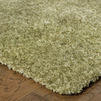 HomeRoots 508988 6 x 9 ft. Olive Green Shag Tufted Handmade Stain Resistant Area Rug