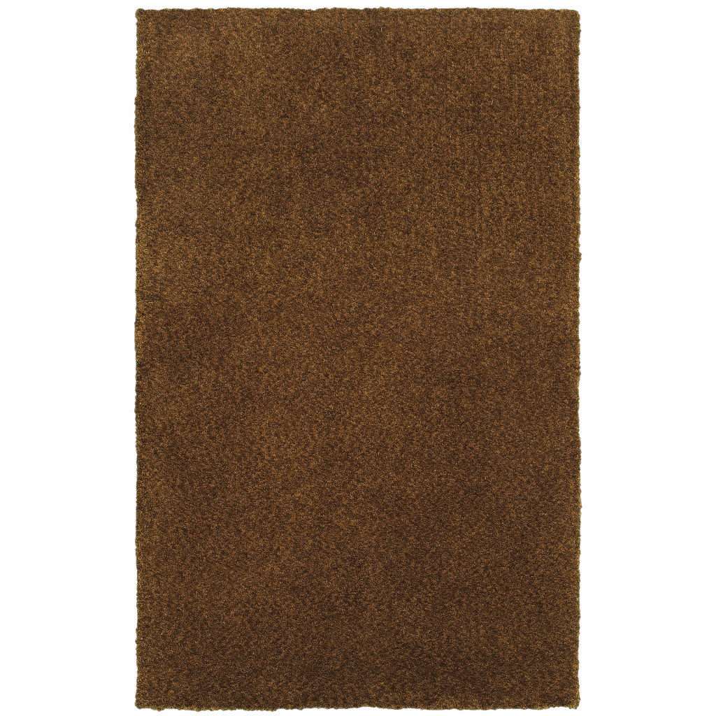 HomeRoots 508993 6 x 9 ft. Brown Shag Hand Tufted Handmade Stain Resistant Rectangle Area Rug