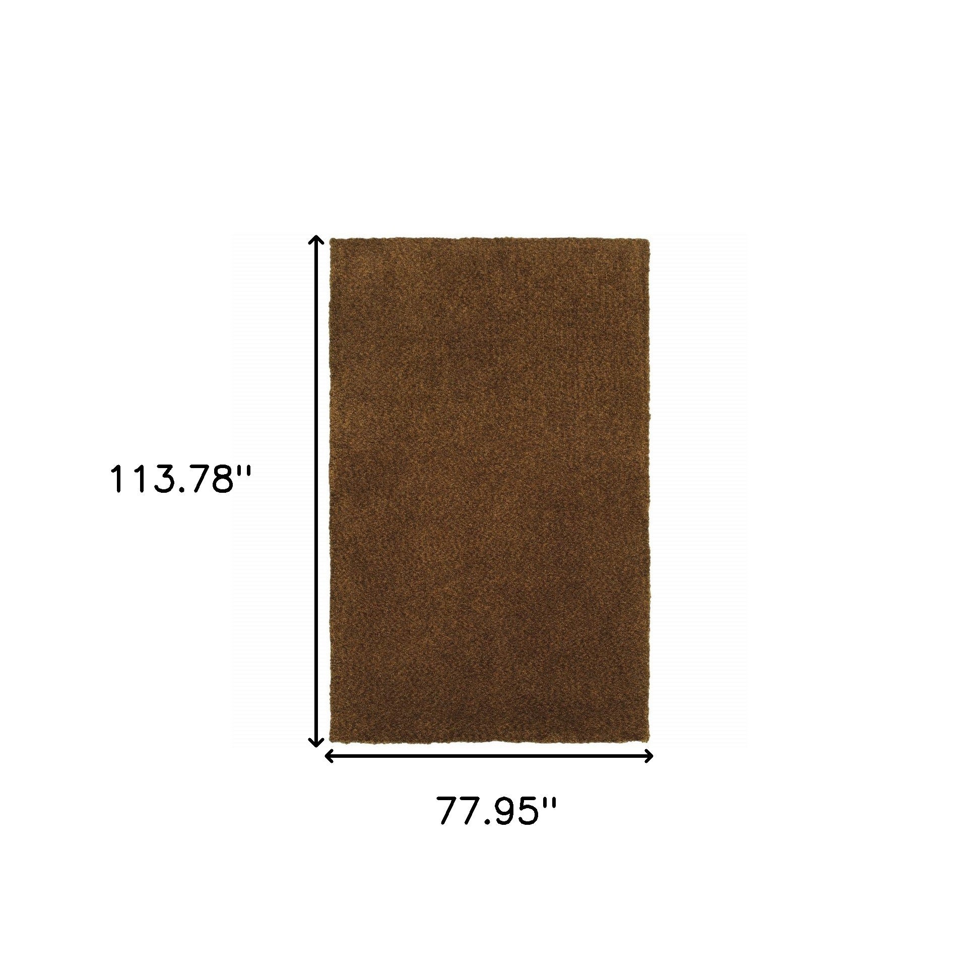 HomeRoots 508993 6 x 9 ft. Brown Shag Hand Tufted Handmade Stain Resistant Rectangle Area Rug