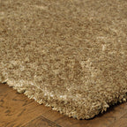 HomeRoots 508998 6 x 9 ft. Rich Gold Shag Hand Tufted Handmade Stain Resistant Rectangle Area Rug