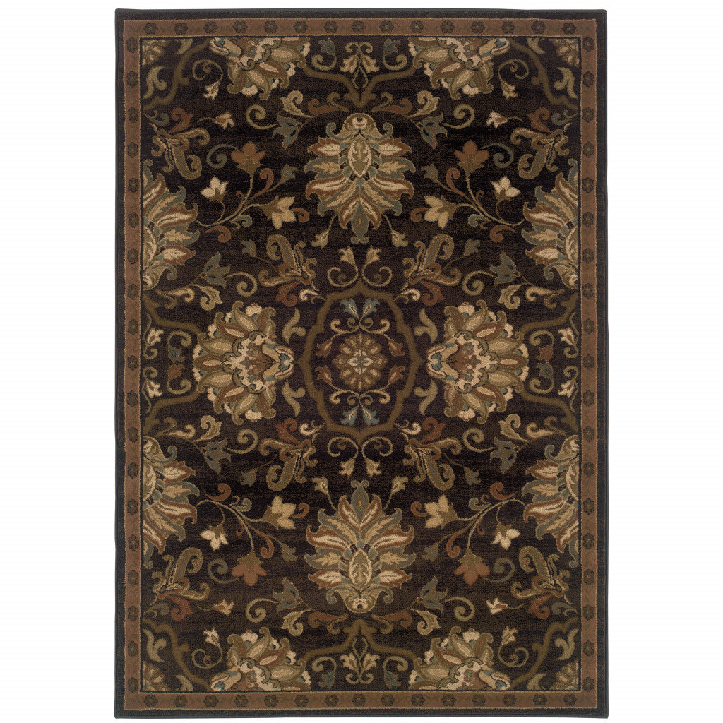 HomeRoots 509028 6 x 9 ft. Oriental Power Loom Stain Resistant Area Rug Multi Color