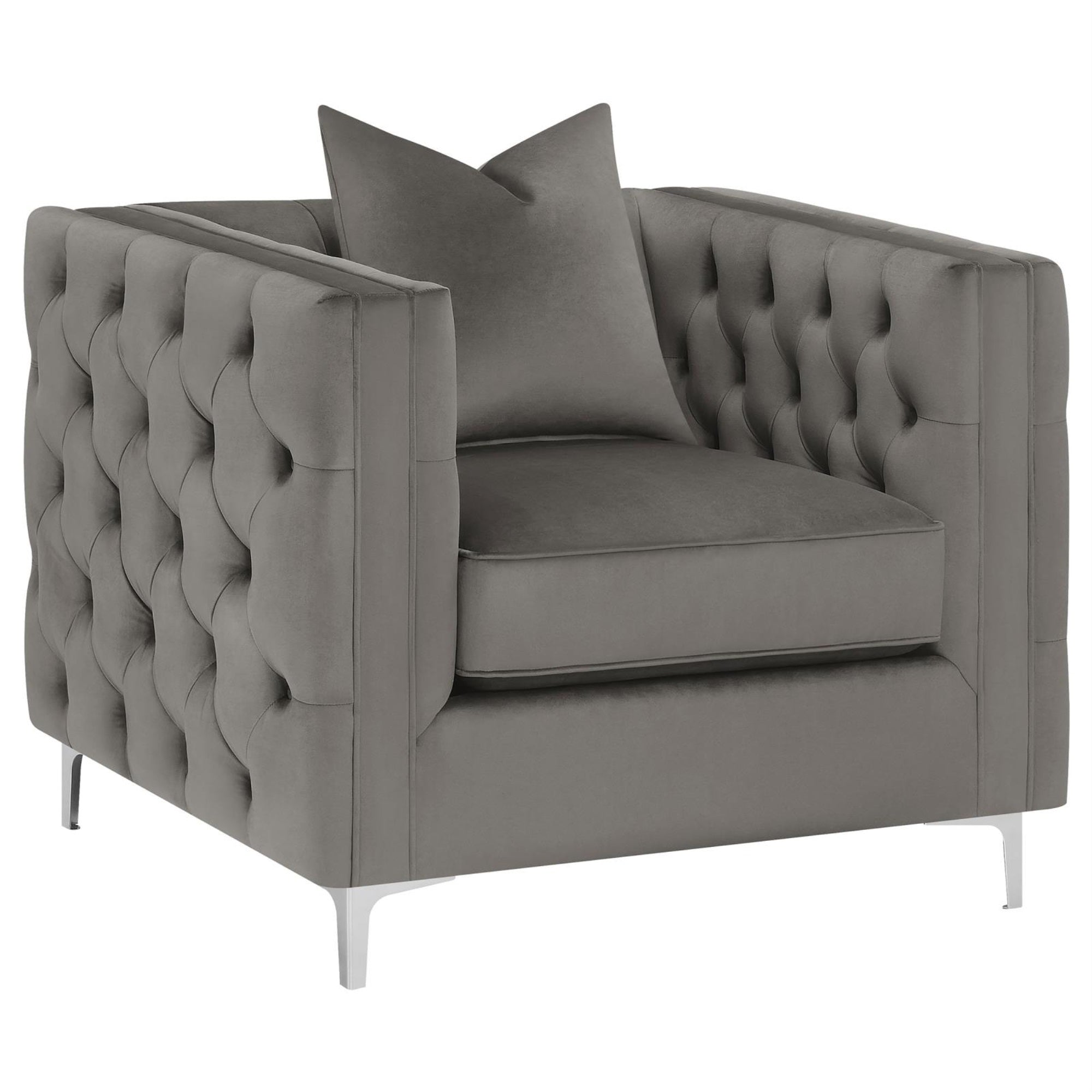 Coaster Home Furnishings Phoebe Tufted Tuxedo Arms Chair - Thumbnail 4