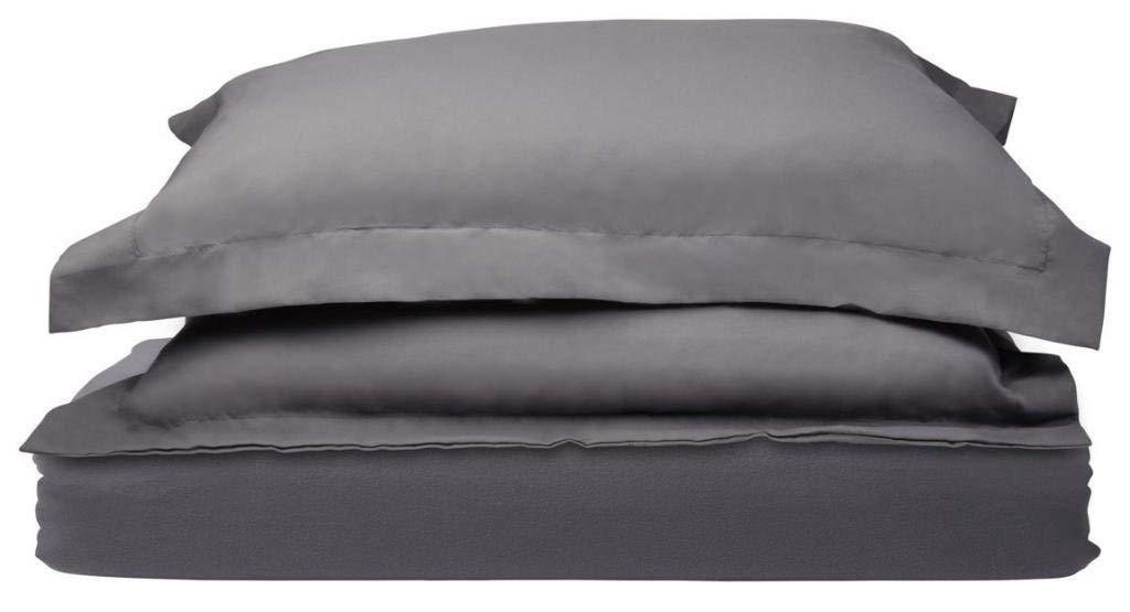 Hc Collection Duvet Cover - Grey Queen Size Duvet Cover - 3 Piece Soft Breathable Microfiber Duvet Cover Set With Zipper Closure