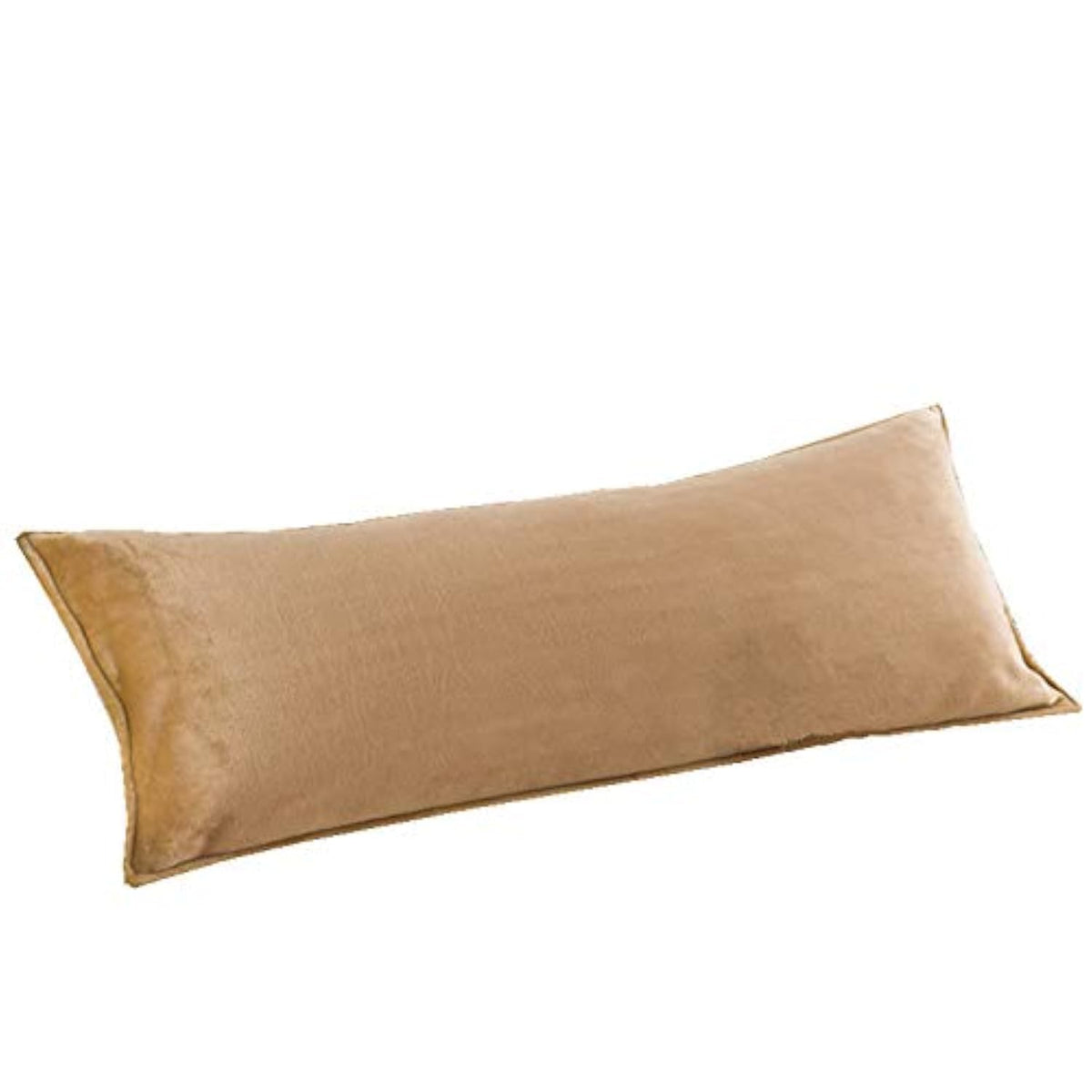 Zhiyuan Warm Fleece Body Pillow Cover Only Long Pillowcase, 17.5 X 47 Inch, Apricot
