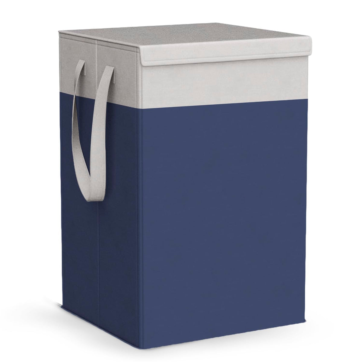 Laundry Basket Combo Grey Blue Hampers with Lids | Big Size Foldable Laundry Bags for Clothes Storage & Organization