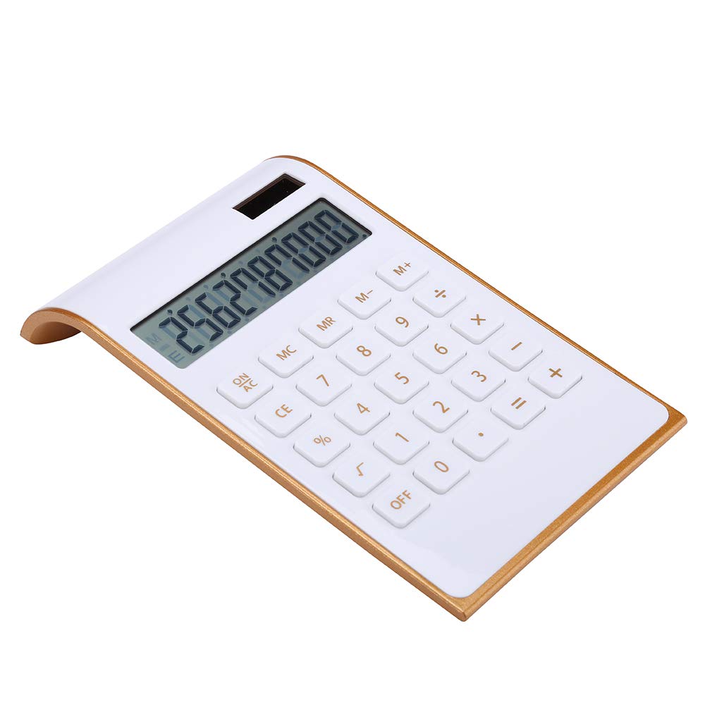 Artyea Calculator, Slim Elegant Design, Office/Home Electronics, Dual Powered Desktop Financial Calculator, Solar Power, 10 Digi