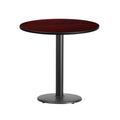 Flash Furniture 30'' Round Mahogany Laminate Table Top With 18'' Round Table Height Base