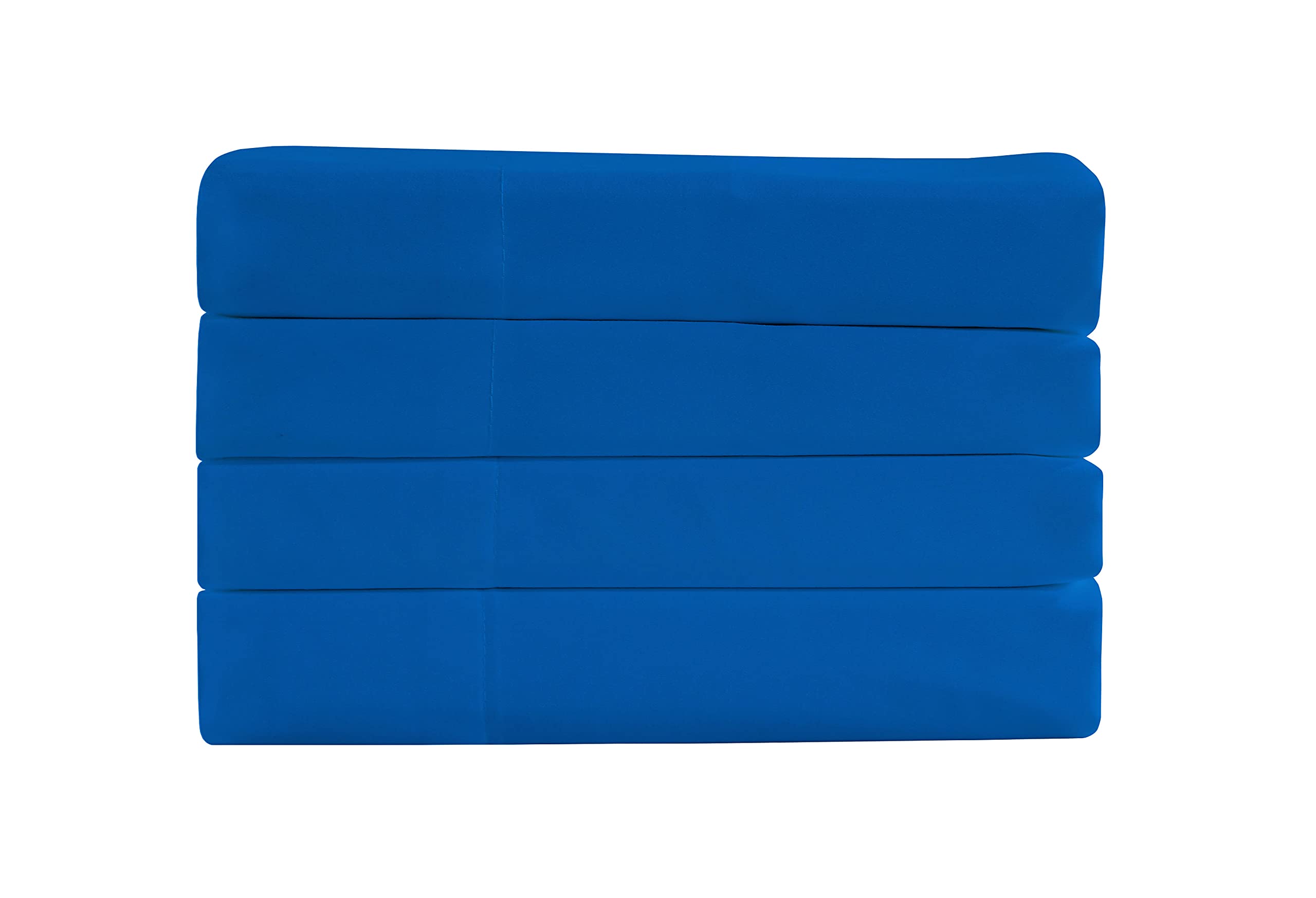 Sheets & Beyond Super Soft 1800 Series Cotton Touch Microfiber 4 Piece Sheet Set - By (Royal Blue, King Size)