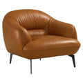 Acme Furniture Leather Upholstered Chair, Cognac