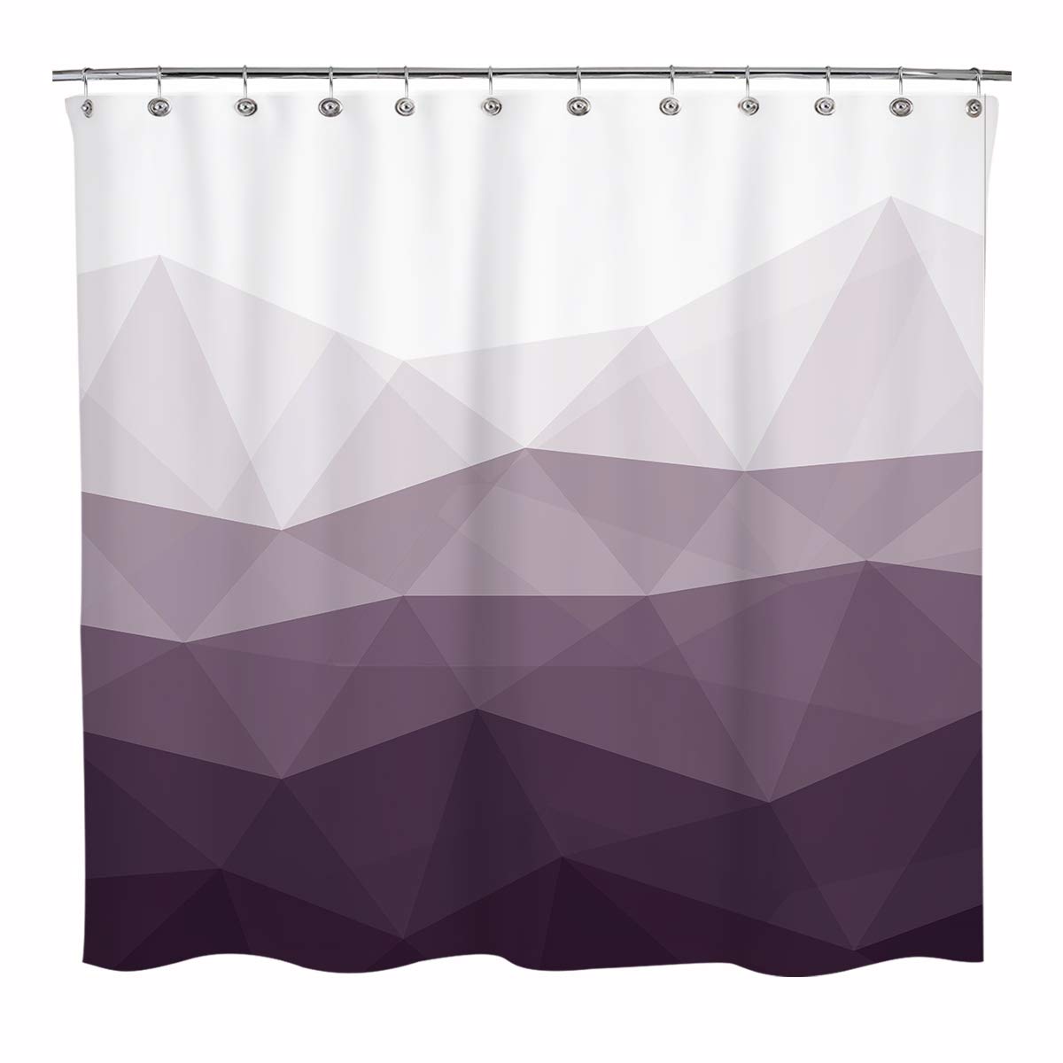 Sunlit Designer Shower Curtain, Popular Shower Curtain, Ombre Purple Fabric Shower Curtains For Bathroom Decor, Contemporary Bat