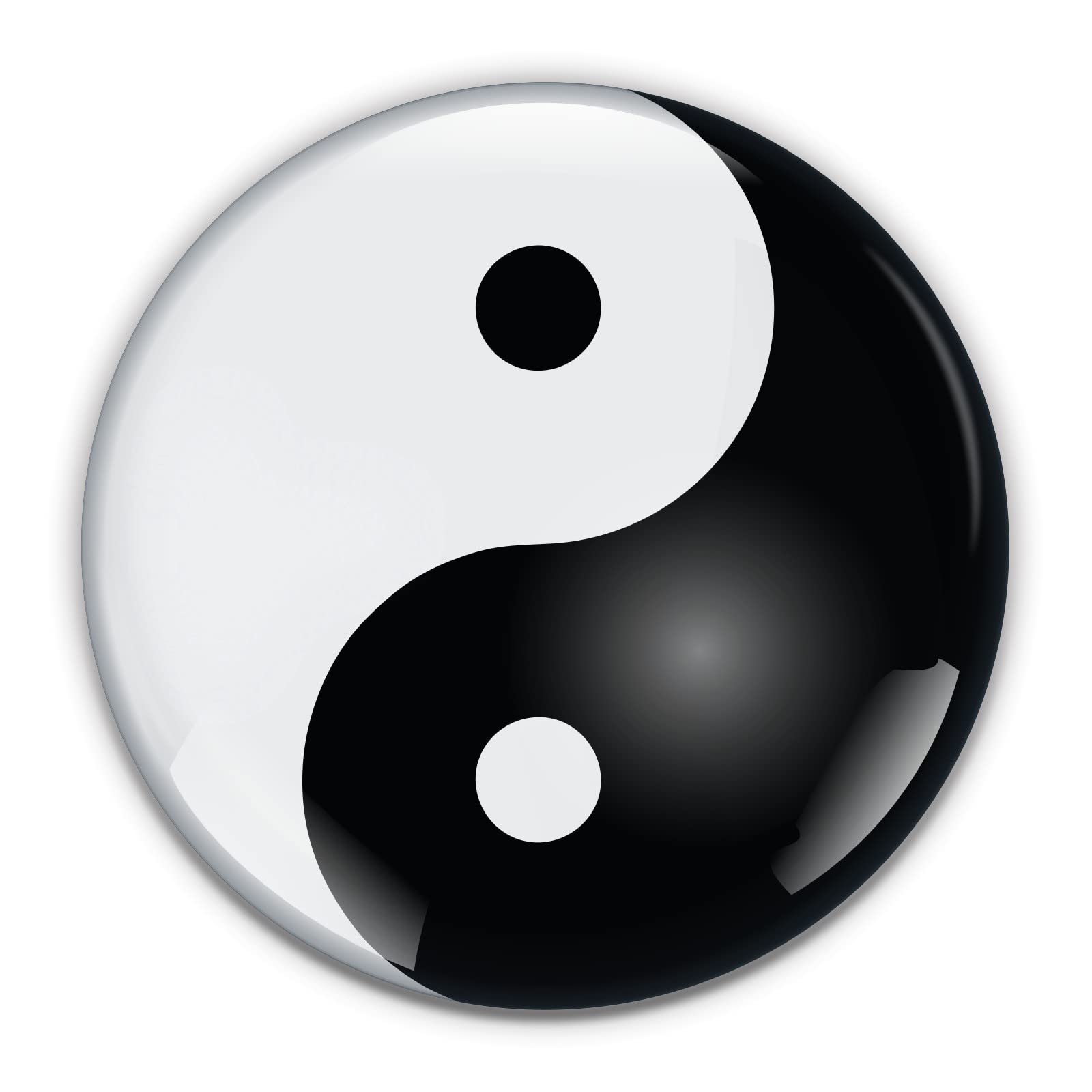 Yin Yang Paperweight Crystal 3 Inches