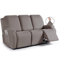 TAOCOCO Stretch Recliner Sofa Covers 3 Pieces Couch Covers for 3 Seat Reclining Sofa, Soft Polyester Fabric Washable Furniture P