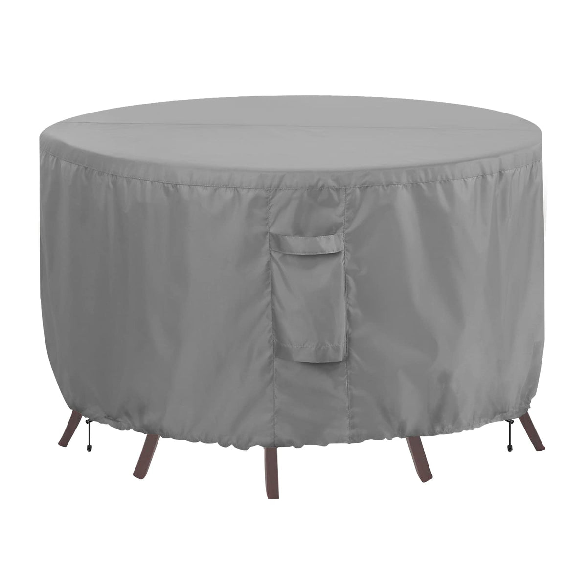 Outdoorlines Outdoor Waterproof Patio Table Furniture Set Covers - Round Couch Sectional Cover Outside Weatherproof Patio Furniture Covering For Deck, Lawn And Backyard 96' Dia X 28' H, Gray