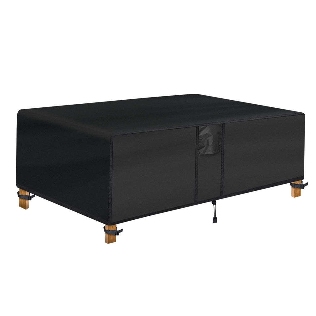 Superhold Outdoor Coffee Table Cover - Rectangule Patio Coffee Table Cover Waterproof (48L X 28W X 13H, Black) Outdoor Table Cov