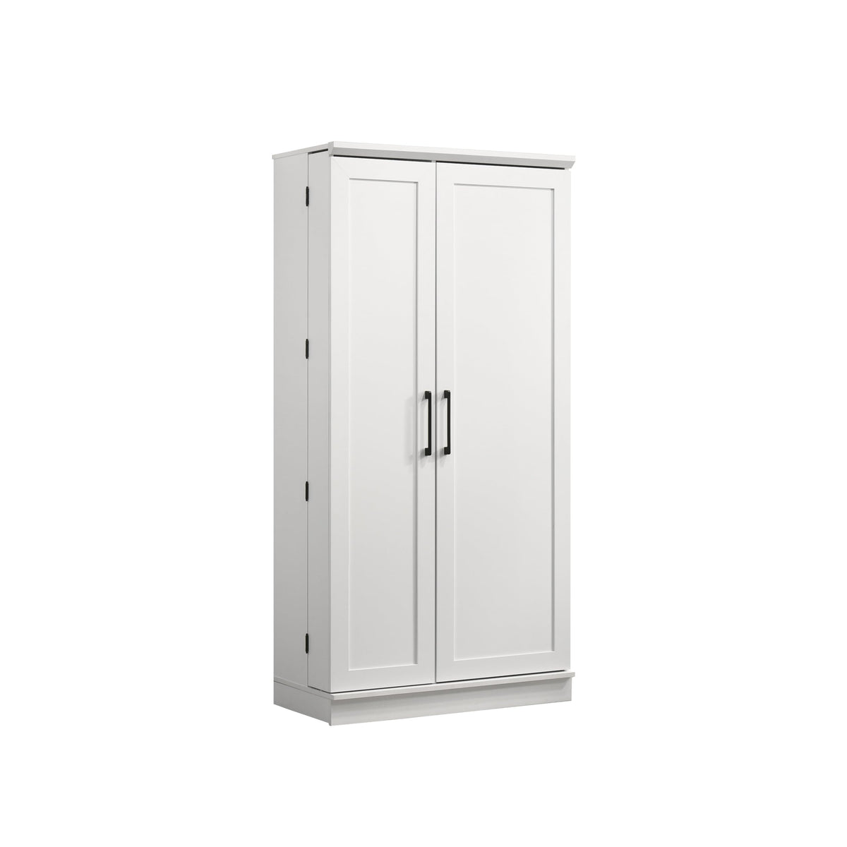 LILOLA LIVING Lincoln White Storage Cabinet with Swing-Out Storage Door