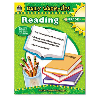 Tcr3490 - Teacher Created Resources Warm-Up Grade 4 Reading Rook Education Printed Book - English