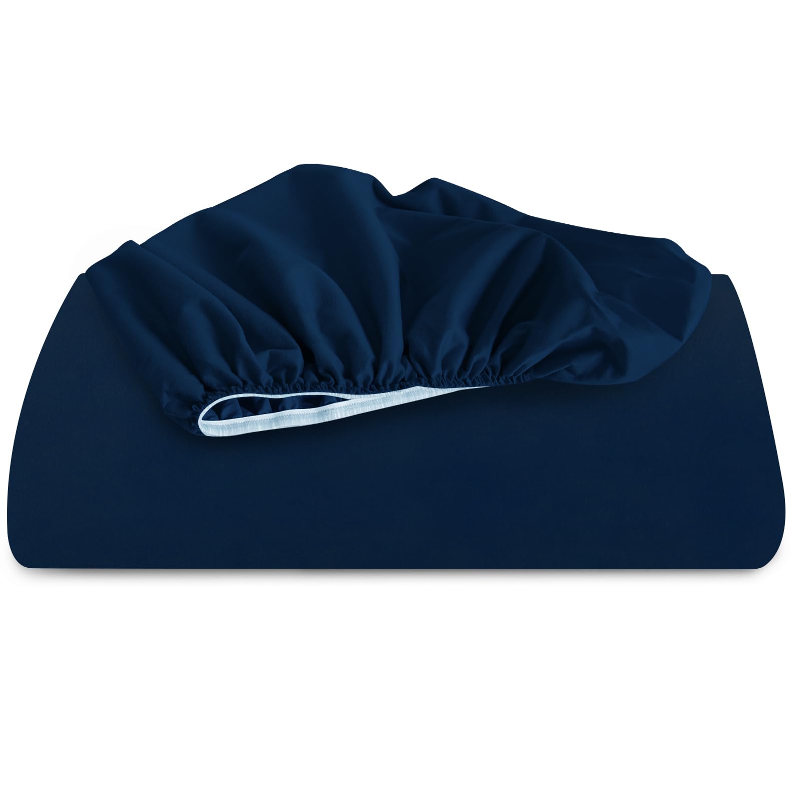 Biloban Queen Fitted Sheet, Queen Bedding Fitted Sheet Only With Deep Pocket Up To 14'', Bottom Sheet, Shrinkage & Stain Resista