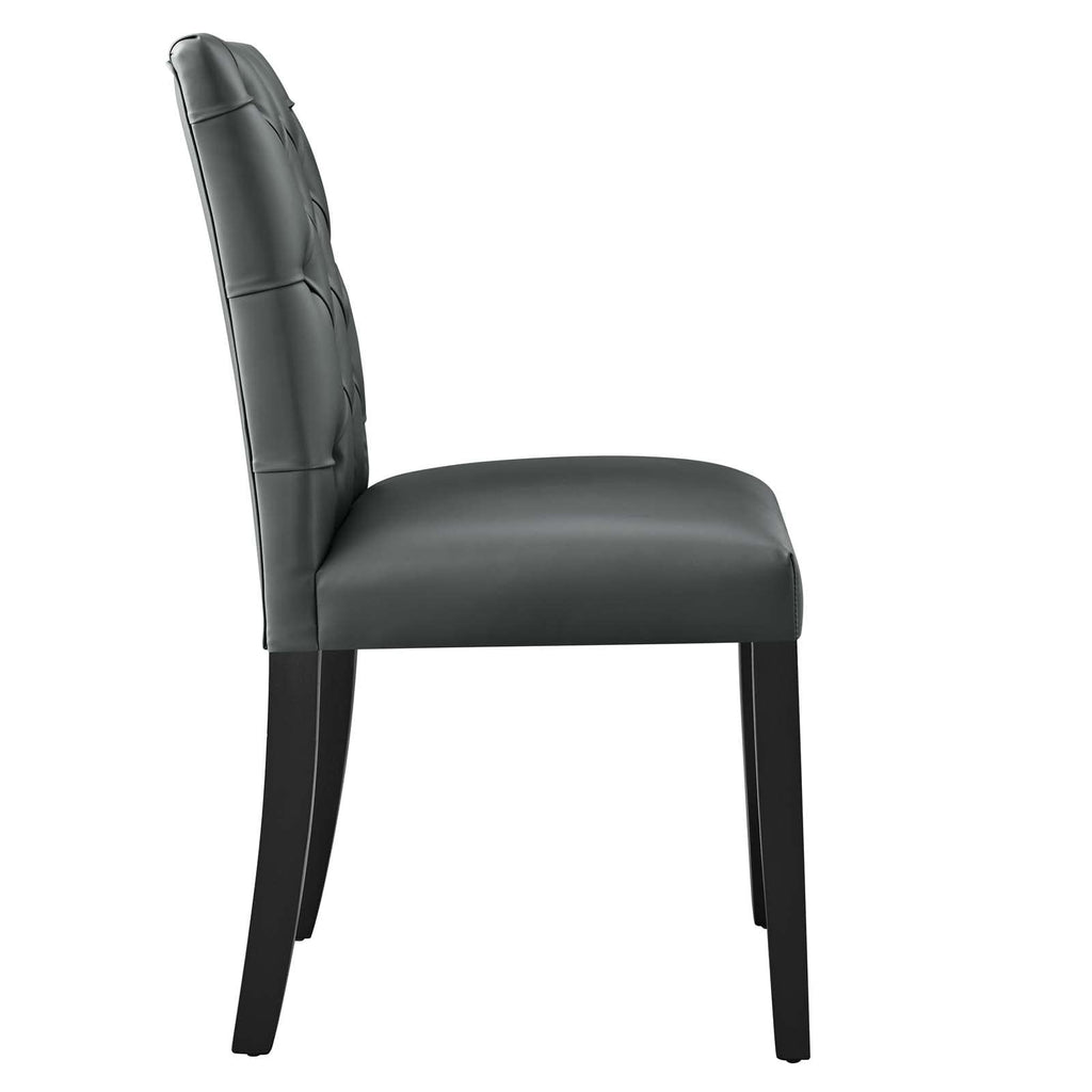 Modway Eei-3472-Gry Duchess Dining Chair Vinyl Set Of 2, Gray