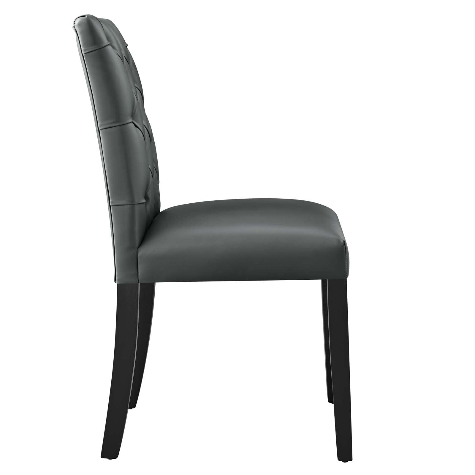 Modway Eei-3472-Gry Duchess Dining Chair Vinyl Set Of 2, Gray