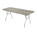 Kwik-Covers 8 ' Rectangle Plastic Table Covers 30 ' X 96 ', Bundle Of 5 (Leopard)