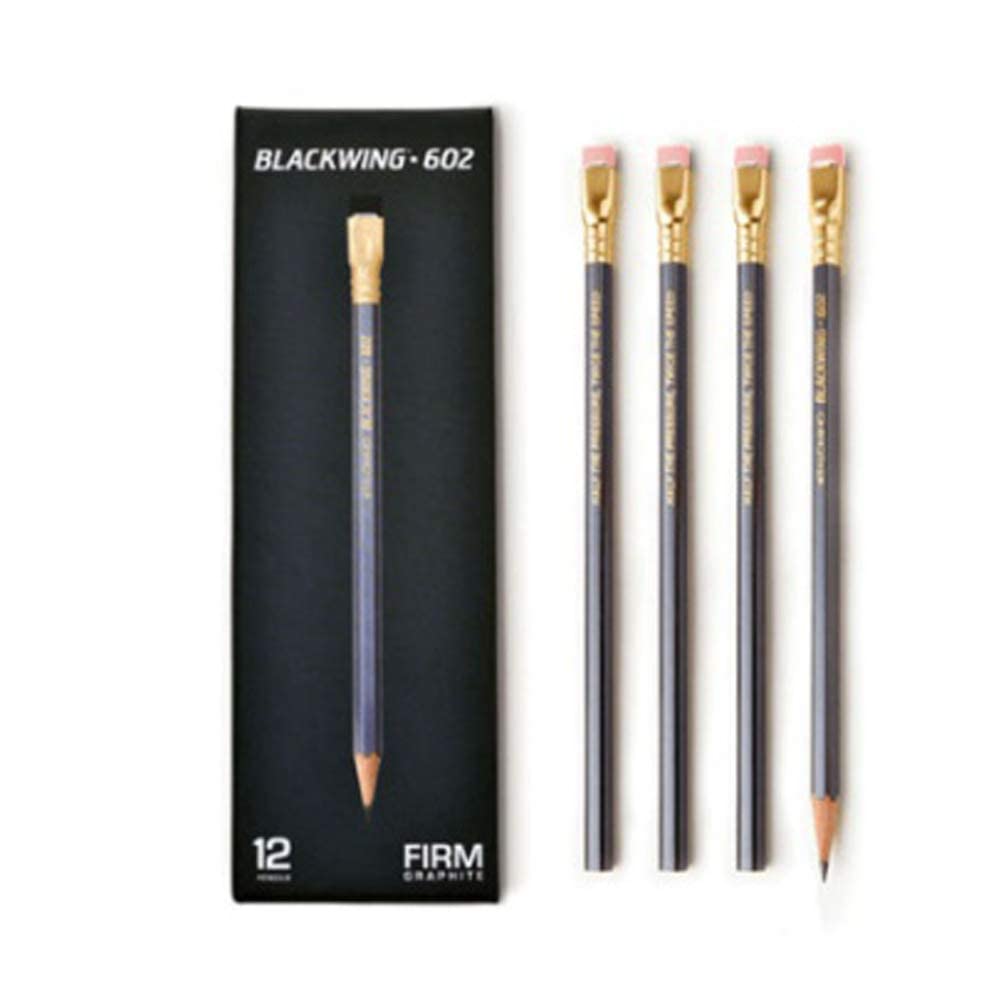 Palomino Blackwing 602 Original Soft Pencil, 12 Count(1 Dozen) Gray Art, Eraser, Writing Instrument