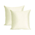 Oussum Cushion Cover Silk Dupion Cushion Case Solid Throw Pillow Covers Soft Pillows Case For Sofa Home Decor 18X18 (Beige)
