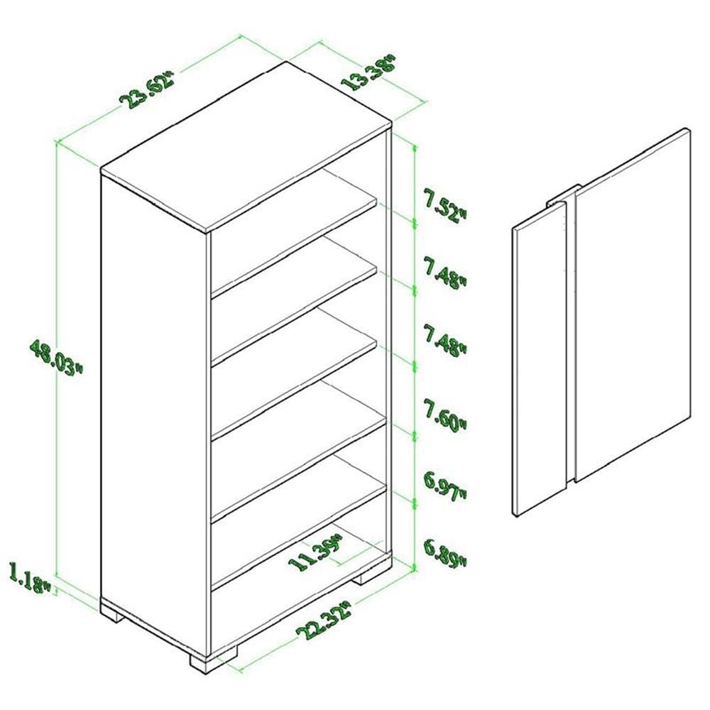 Baxton Studio Raina Modern and Contemporary Two-Tone Walnut Brown and Black Finished Wood 2-Door Shoe Storage Cabinet