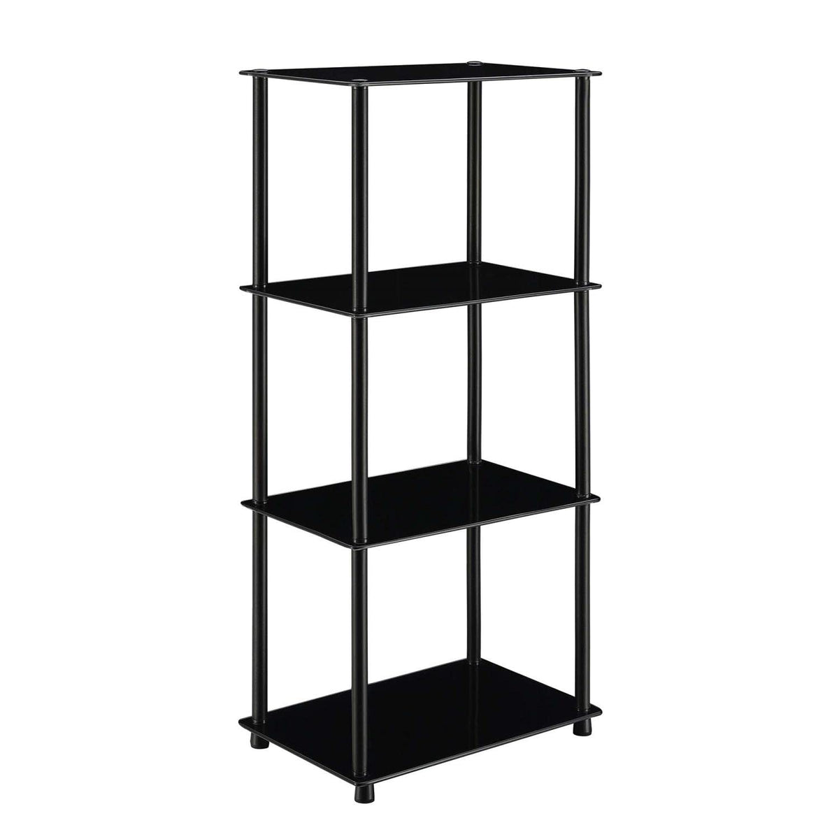 Convenience Concepts Designs2Go Classic 4-Tier Tower, Black Glass