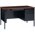 Lorell Single Right Pedestal Desk, 48 by 30 by 29-1/2-Inch, Black Walnut
