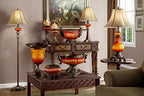 Ok Lighting Ok-2856A 20" H Gold Amber Vase