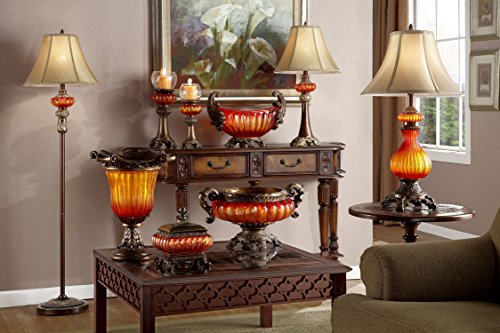 Ok Lighting Ok-2856A 20" H Gold Amber Vase