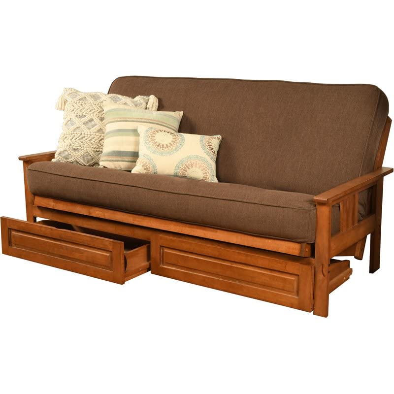 Kodiak Furniture Monterey Barbados Storage Sofa with Cocoa Brown Fabric Mattress