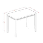 East West Furniture YABU5-MAH-W 5 Piece Kitchen Counter Height Dining Table Set Includes a Rectangle Pub Table and 4 Dining Room Chairs, 30x48 Inch, Mahogany
