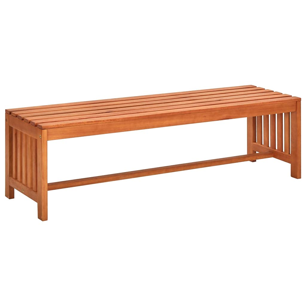 vidaXL Garden Bench 51.2&quot; Solid Eucalyptus Wood