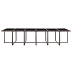 17 Piece Patio Dining Set with Cushions Poly Rattan Brown